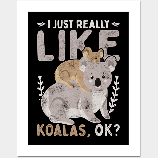 Koala Bear Australia Retro Koalas Wall Art by shirtsyoulike